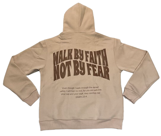 REVERS3 Faith not Fear Sand hoodie