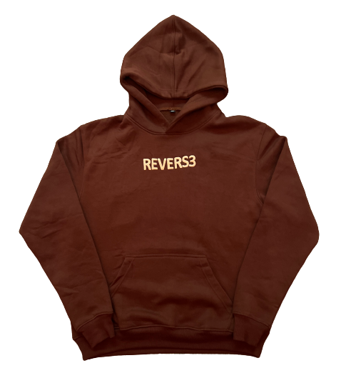 REVERS3 Faith not by Fear Coffee brown Hoodie